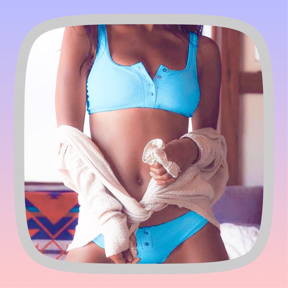 Ocean Blue Ribbed Bikini